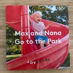 Max and Nana go to the park board book by Lovevery